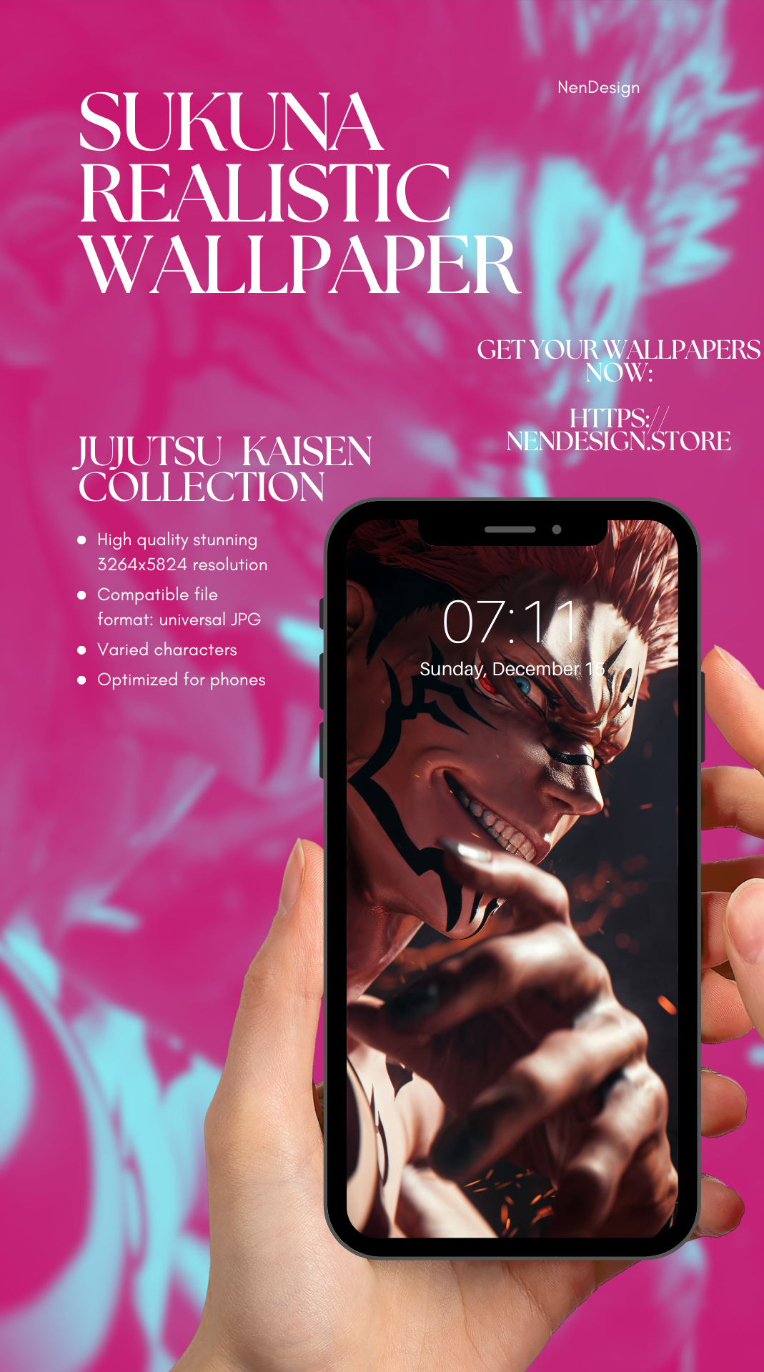 18x Jujutsu Kaisen Ultra Realistic Wallpapers (4K Quality)